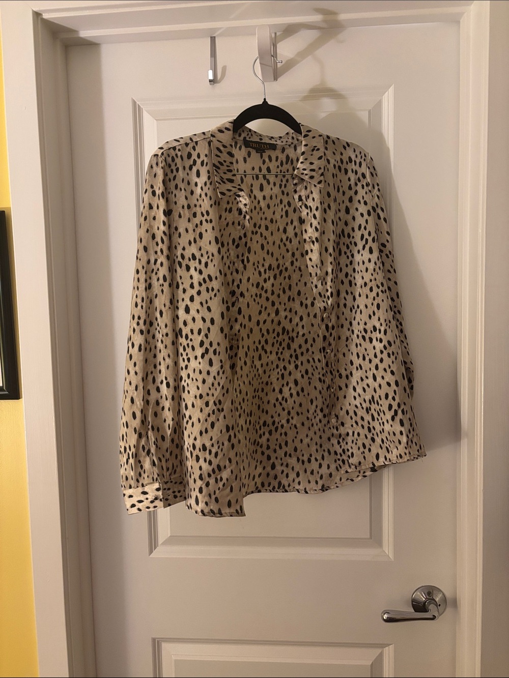 Truth Animal Print Women's Blouse - Black & Cream